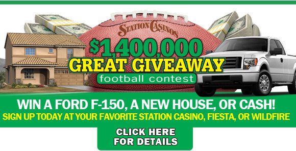 $1,400,000 Great Giveaway Football Contest - Win a Ford F-150, A New House, or Cash!