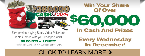 Win Your Share of Over $60,000 in cash and prizes! Every Wednesday in Decemeber. Click to learn more >>>